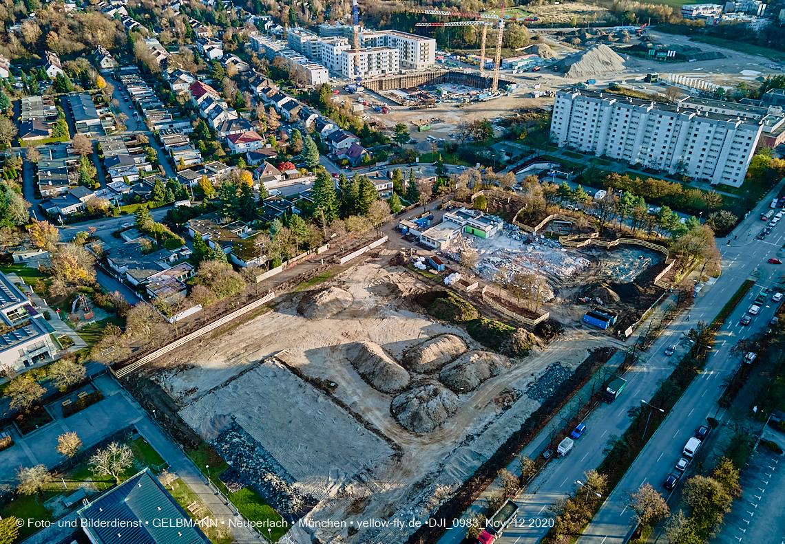 12.11.2020 - Baustelle der neuen Grundschule am Karl-Marx-Ring in Neuperlach